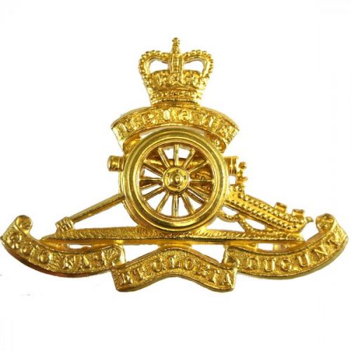Royal Artillery Cap Badge, Officers, Gilt