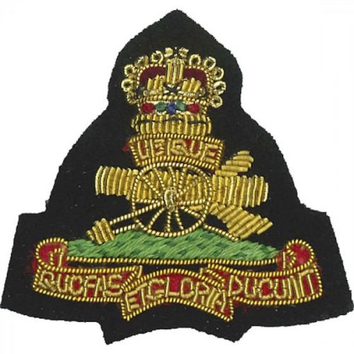 Royal Artillery Beret Badge, Officers, on Grass Green