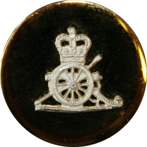 Royal Artillery Button, Blazer, Flat Mounted, Gilt (Large)