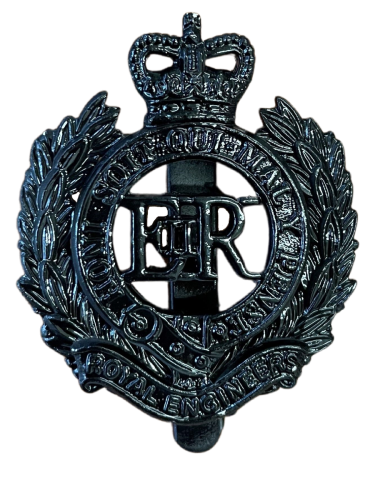Royal Engineers Cap Badge Black