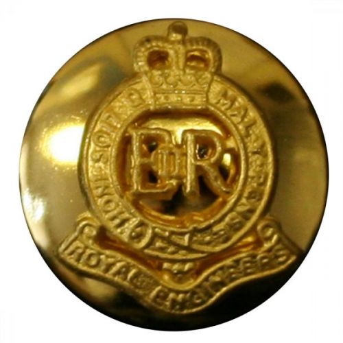Royal Engineers Button, Mounted, Gilt (22L)