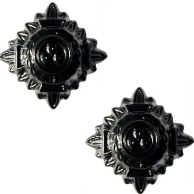 British Army Ran Stars / Pips. Black 3/8" / 9.5 mm