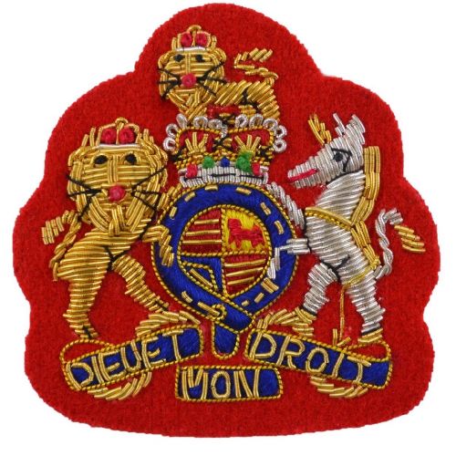 RA WO1 No1 Dress (Gold on Red) Badge