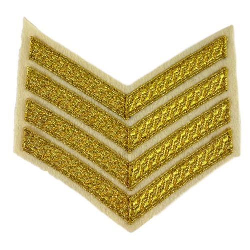 4 Bar Chevron (Gold on White)