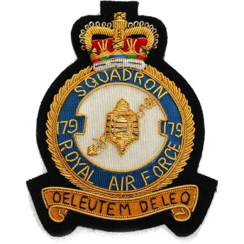 RAF 179 Sqn Wire Blazer Badge