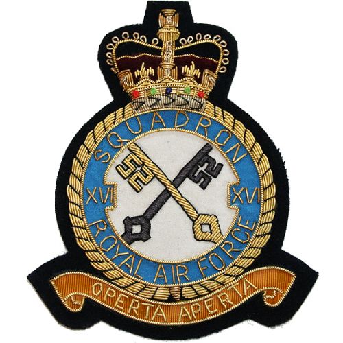 RAF 16 Sqn Wire Blazer Badge