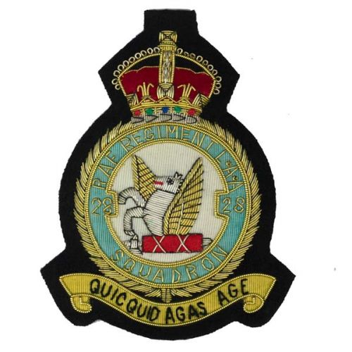 Royal Air Force Regiment Blazer Badge, 28 Squadron, Wire
