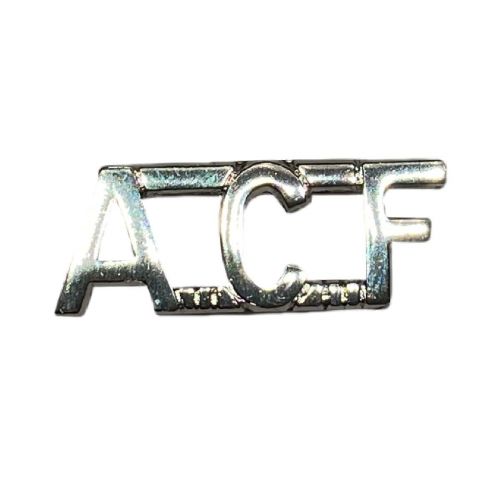 ACF Shoulder Titles Silver Anodised