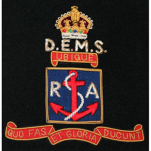 Royal Artillery Blazer Badge, Defensively Equipped Merchant Ships, GV1R, Wire