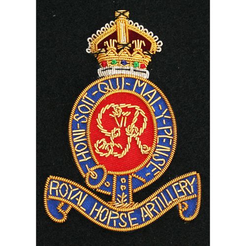 Royal Horse Artillery Blazer Badge, Kings Troop, Wire