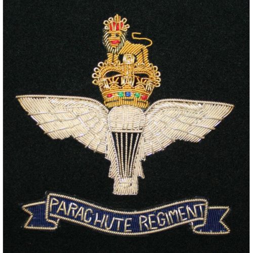 Parachute Regiment Wire Blazer Badge - On Maroon