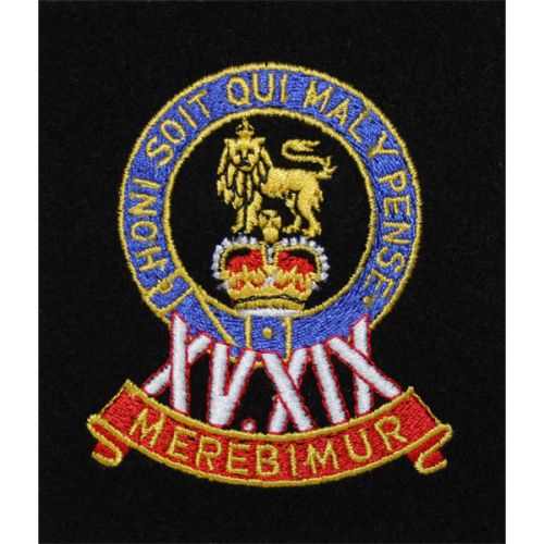 15th/19th King's Hussars Blazer Badge, Silk