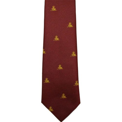 RA Gold Gun On Maroon Tie