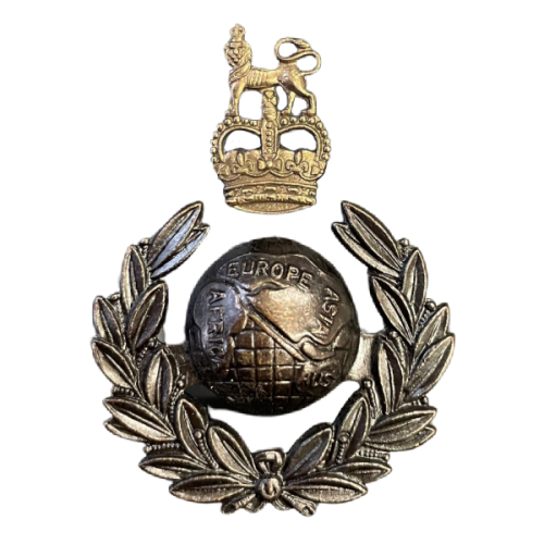 Royal Marines Officers 2 Piece Bronze Cap Badge