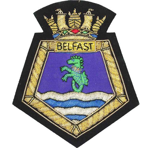 HMS Belfast Blazer Badge, Wire