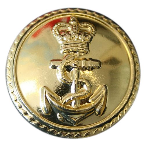Royal Navy Button, Gilt (37L)