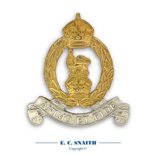 AGC Adjutant Generals Corps Or's Cap Badge, King's Crown CIIIR