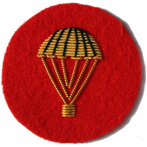 Parachute Gold On Red Badge