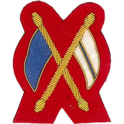 Signaller Gold On Red No.1 Badge