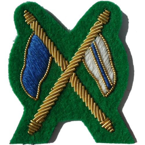 Signaller Gold On Emerald Green Badge