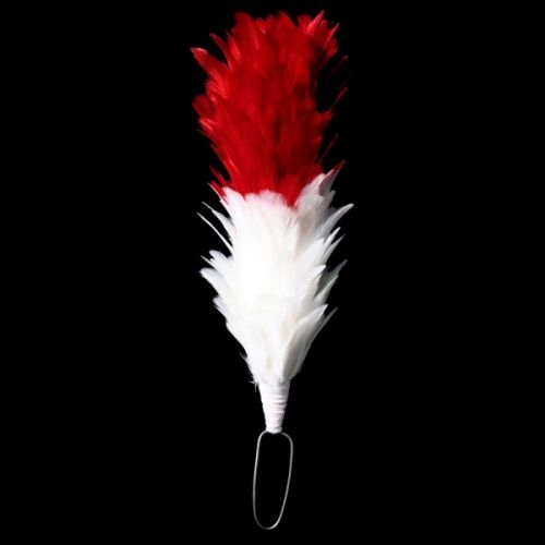 RRF (Red & White) Hackle - 12cm X 4.5cm