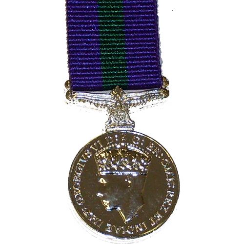 Army & RAF General Service, GV1R, Medal (Miniature)