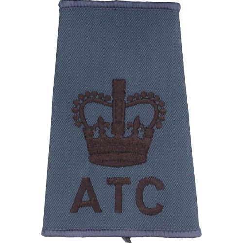 ATC Rank Slides, RAF Blue, (WO), Crown