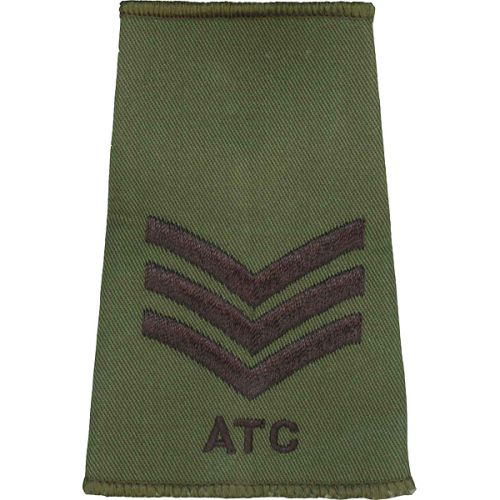 ATC Rank Slides, Olive Green, (Sgt)