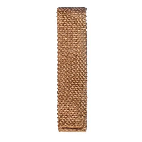 RE Beige Polyester Knitted Tie