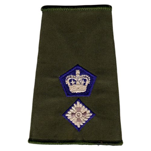 RAChD Rank Slides, Olive Green, (Lt/Col)