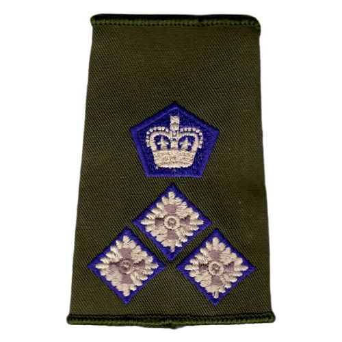 RAChD Rank Slides, Olive Green, (Brig)