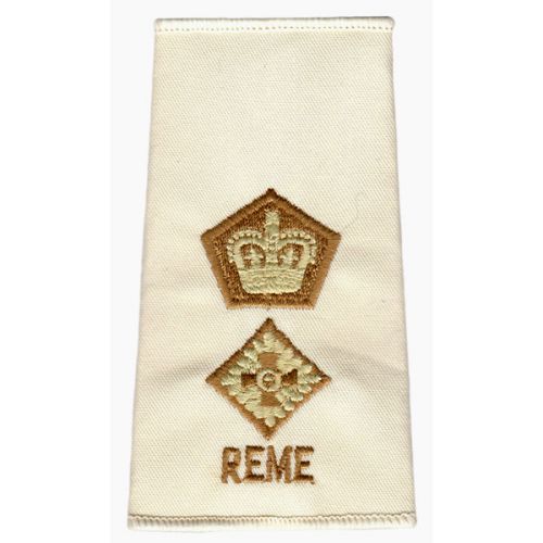 REME Rank Slides, Cream, (Lt/Col)