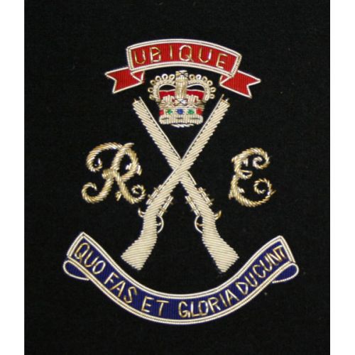 Royal Engineers Rifle Association Blazer Badge, Birmingham, Silk