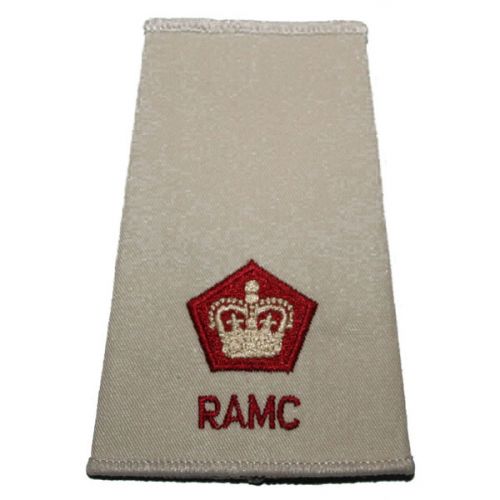 RAMC Rank Slides, Cream, (Maj)