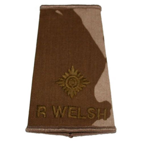 R WELSH Rank Slides, Desert, (2/Lt)