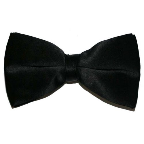 Black Silk Bow Tie (Ready Tied & Boxed)