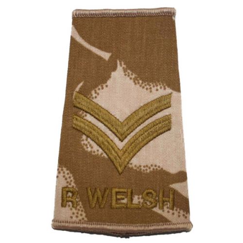 R WELSH Rank Slides, Desert, (Cpl)