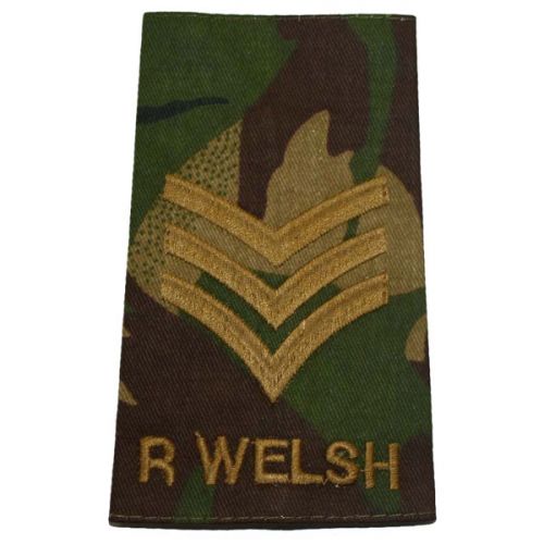 R WELSH Rank Slides, CS95, (Sgt)