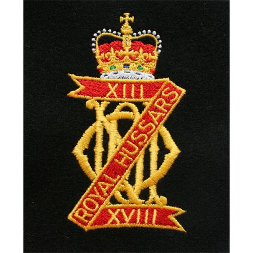 13th / 18th Hussars Blazer Badge, Silk