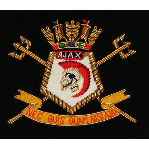 HMS Ajax Association Blazer Badge, Wire