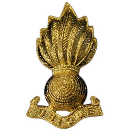 RA Officer's Collar Badges-Gilt