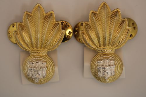 Limited, Gibraltar Regiment Collar Badges. 