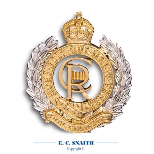 Royal Engineers Cap Badge, King's Crown CIIIR