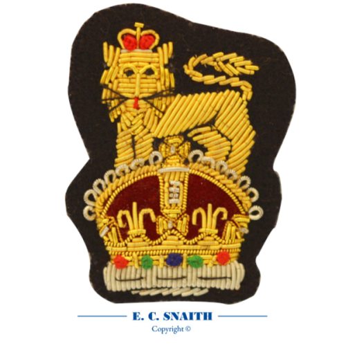 General Staff Cap Badge, Officers. King's Crown, CIIIR.