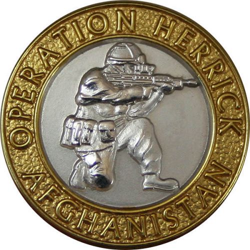 OP-HERRICK Afghanistan Gilt Rim/Silver Centre Blazer Button (32L)