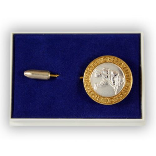 OP-HERRICK Afghanistan Gilt Rim/Silver Centre Stick Pin