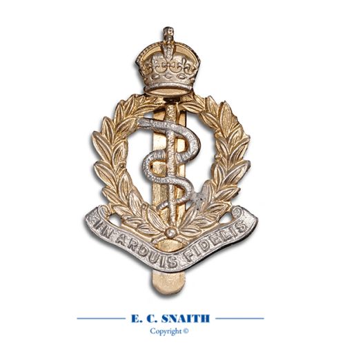 RAMC / Royal Army Medical Corps OR's (Other Ranks) Cap Badge, King's Crown CIIIR