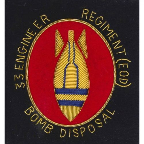 Royal Engineers Blazer Badge, Explosive Ordnance Disposal, E11R, Wire