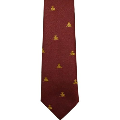 RA Gold Gun On Maroon Tie