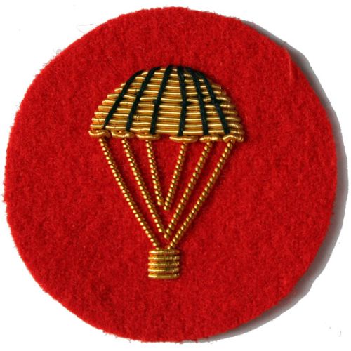 Parachute Gold On Red Badge